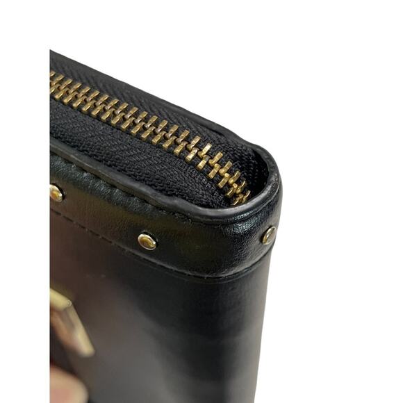 Kate Spade New York Helena Black Leather Studded Zip Around Continental Wallet - Picture 10 of 15